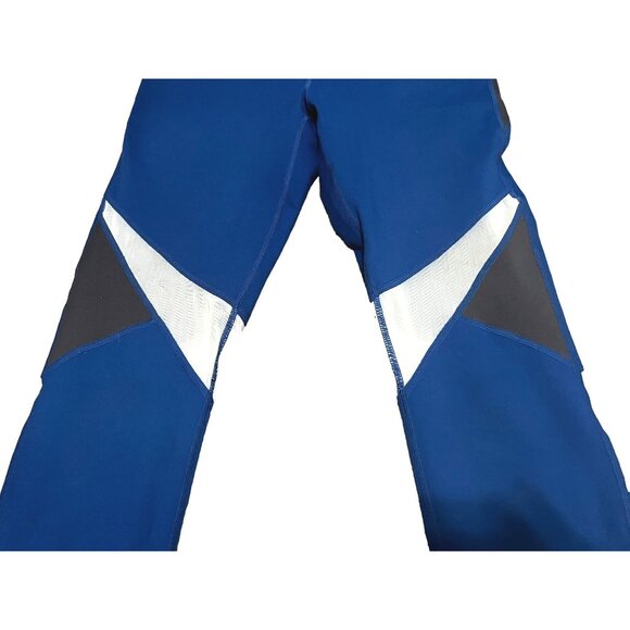 Fabletics Color Block Full Length Mesh Knee Active Leggings Sz Medium Womens Blu - Picture 12 of 16